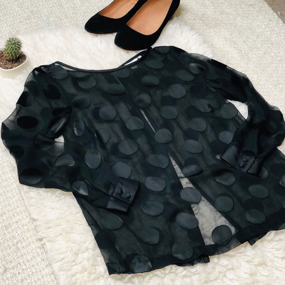 Boden Tops - Boden Polka Dot Open Back Silk Blouse